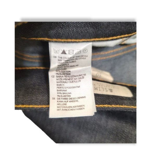 Divided By H&M Women's Dark Blue Indigo Belt Loop Fly Zip Denim Jeans Size 30 - Picture 2 of 4